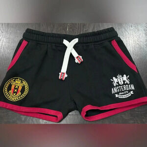 Amsterdam Label Black and Red Booty Short Shorts Size Juniors 12